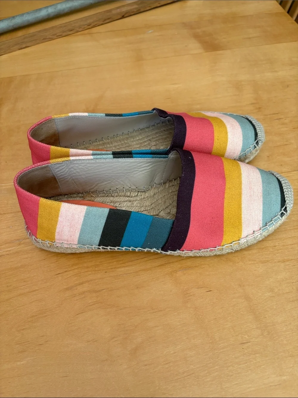 Paul Smith Sunny Canvas Striped Espadrille 7.5